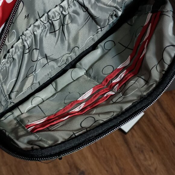 Lug Shimmy Crossbody Shoulder Bag Purse Red White Polka Dots Multiple Pockets - Picture 13 of 16